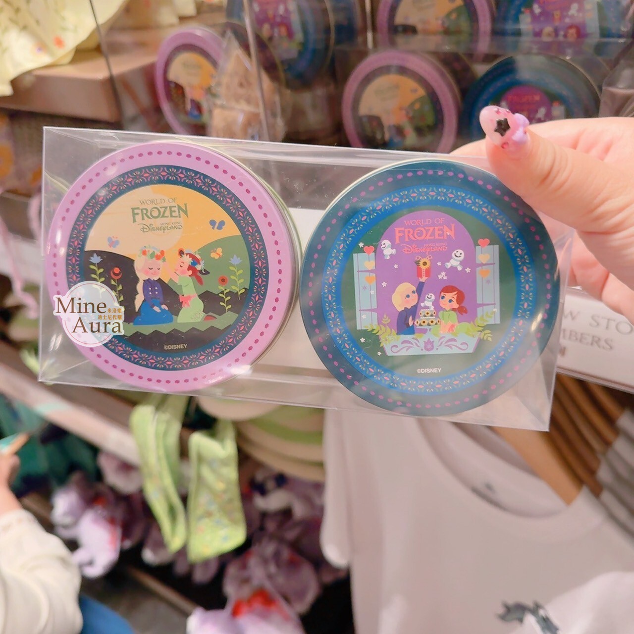 World of Frozen 限定 艾莎 Elsa 安娜Anna 曲奇餅 餅乾 造型 鐵盒 2入組 冰雪奇緣 Frozen -香港迪士尼樂園