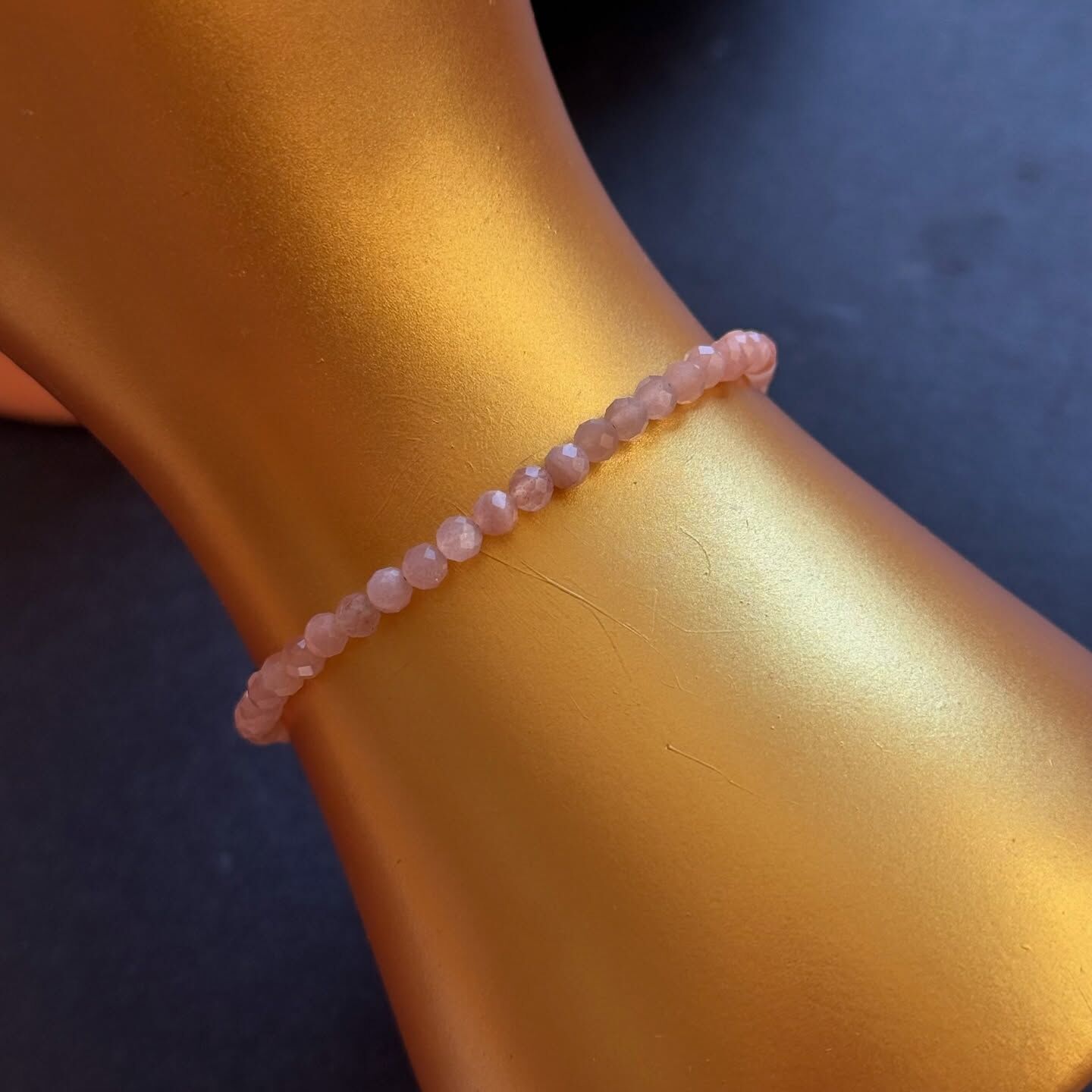 [原石] 蜜桃月光石 / 橙月光石 水晶手鏈
