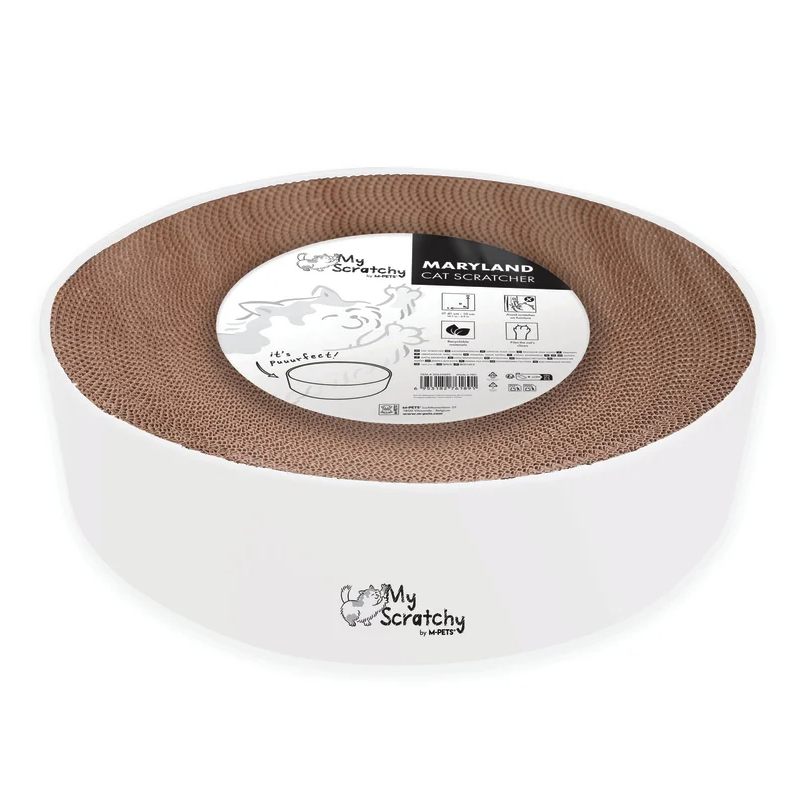 M-Pets 圓形貓抓板 40×10cm - 白色