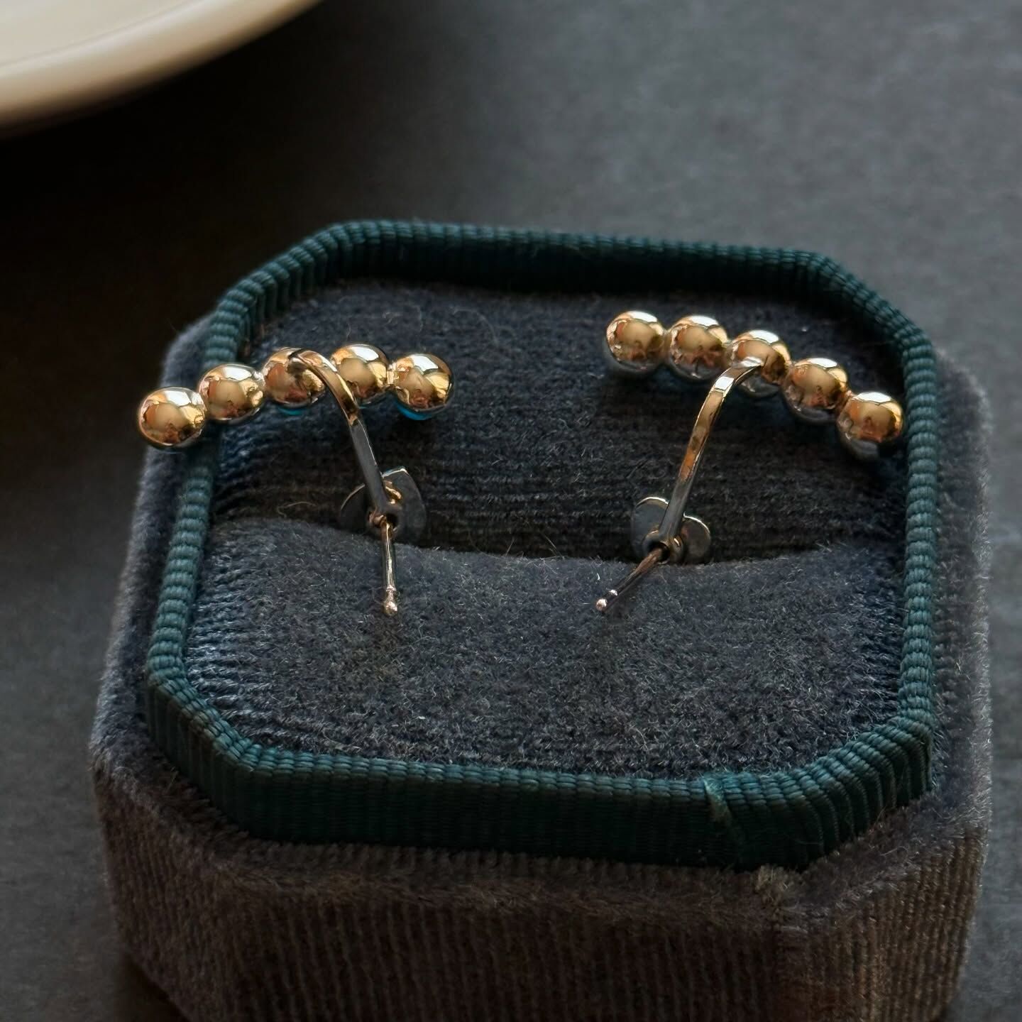 [原石] 藍磷灰石 925銀耳環