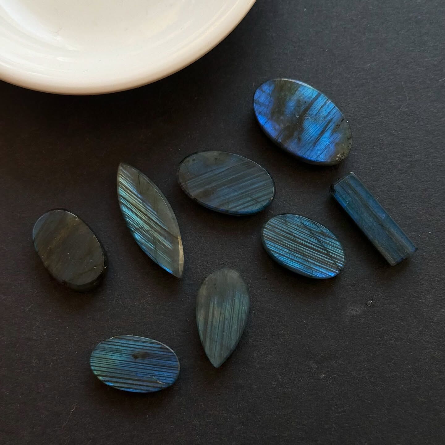 [原石] 魔鬼拉長石 水晶墜面 水晶蛋面