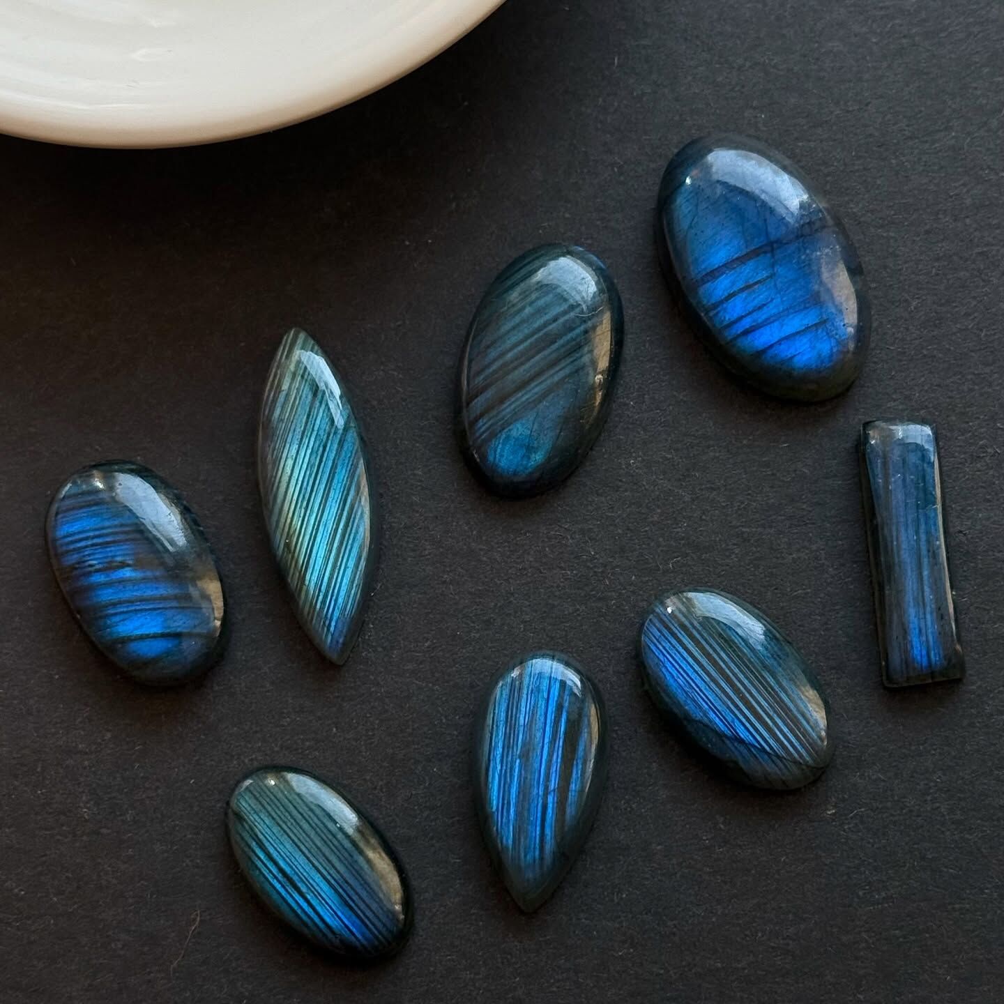 [原石] 魔鬼拉長石 水晶墜面 水晶蛋面