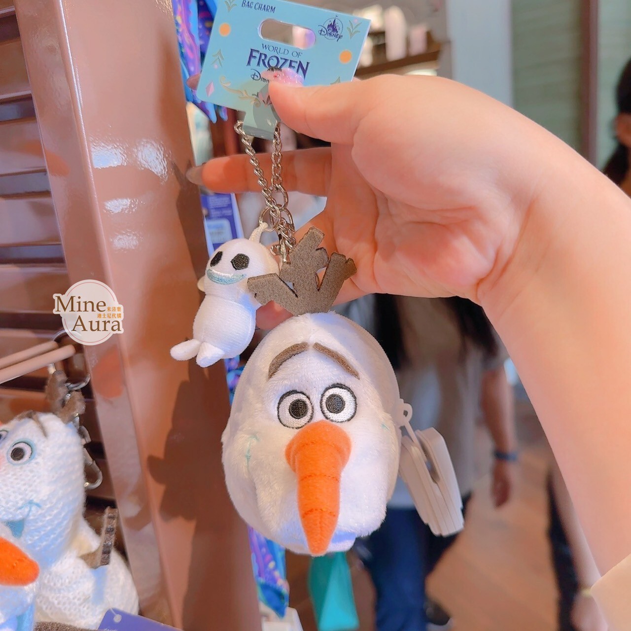 雪寶 Olaf 絨毛 大頭 造型 零錢包 吊飾 鑰匙圈 冰雪奇緣 Frozen -香港迪士尼樂園