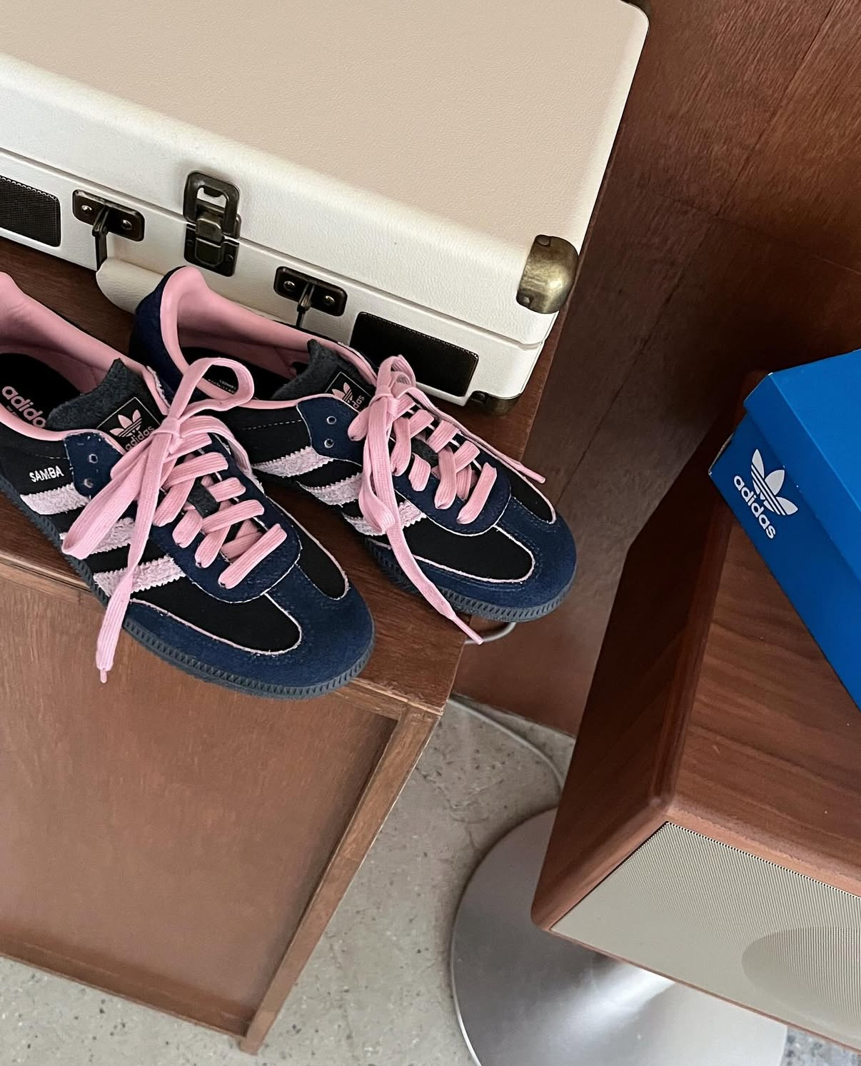 ADIDAS SAMBA OG 莓果午夜藍黑 深藍 粉色 淡粉 外縫線 女鞋 JI2679 / 預購