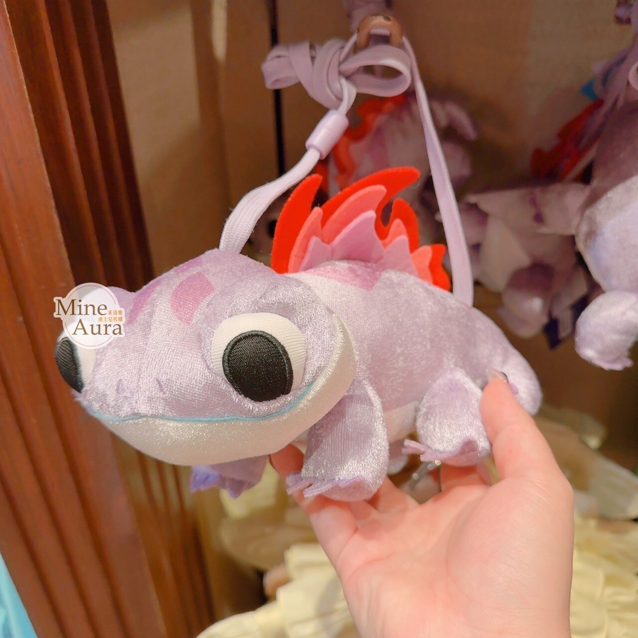 World of Frozen 限定 火精靈 蠑螈 布魯尼Bruni 絨毛 娃娃 玩偶 造型 斜背 小包 冰雪奇緣 Frozen -香港迪士尼樂園