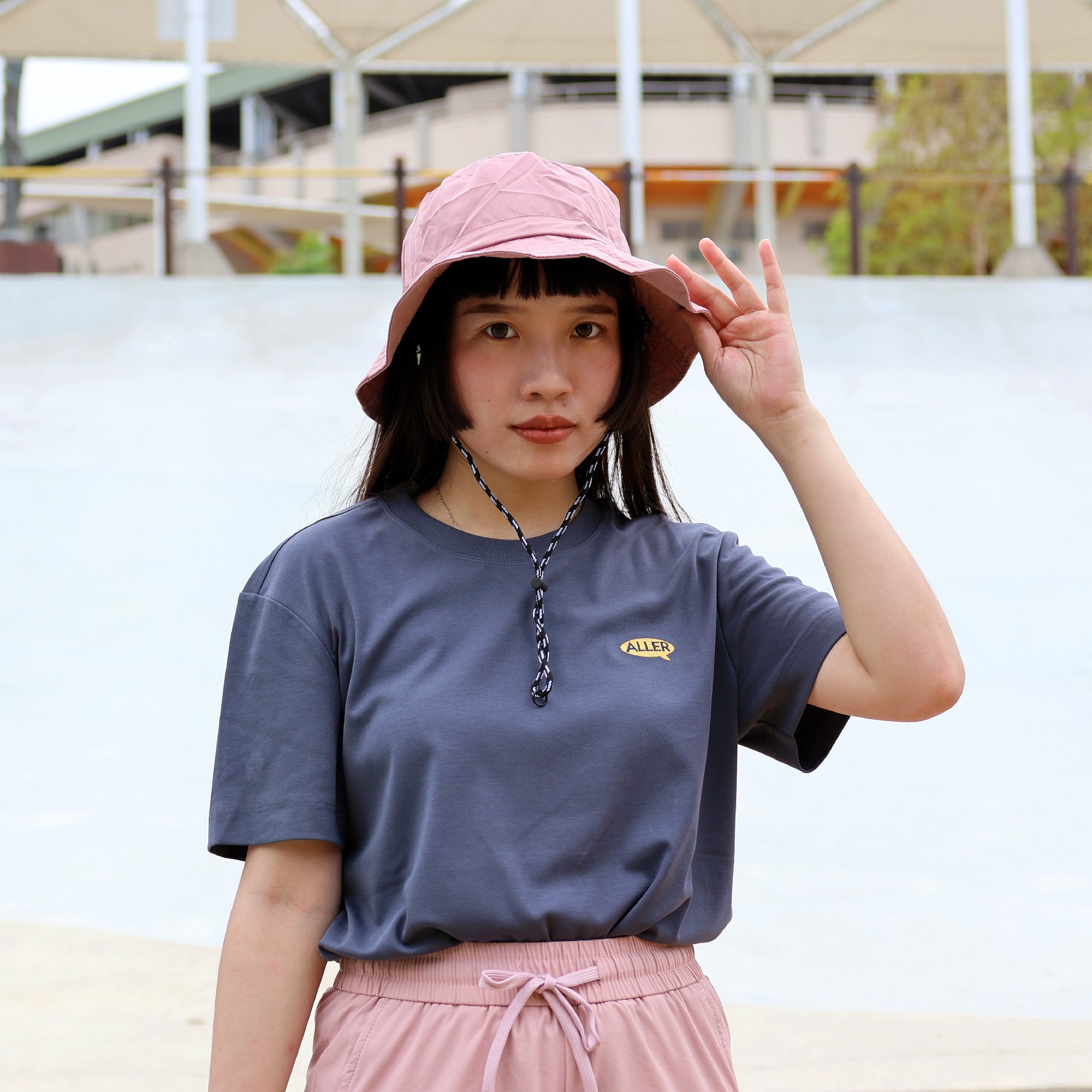 ALLER 絲柔棉LOGO系列刺繡短袖T 中性款 (8色) 10AL6602G