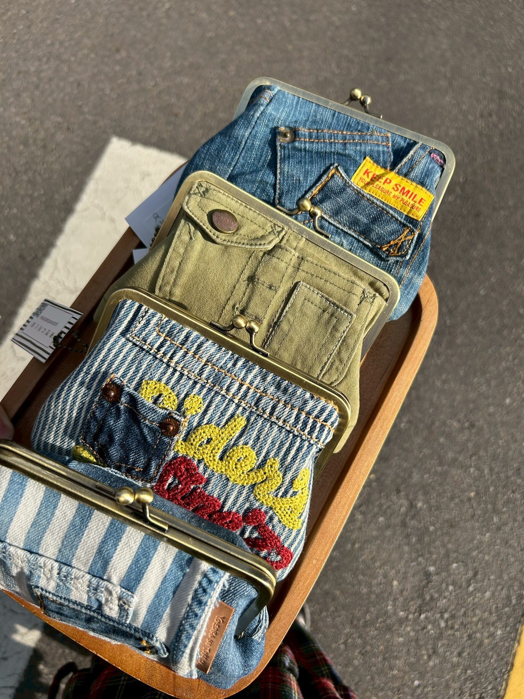 [夜空に月と星] 丹寧口金包 | yozora03