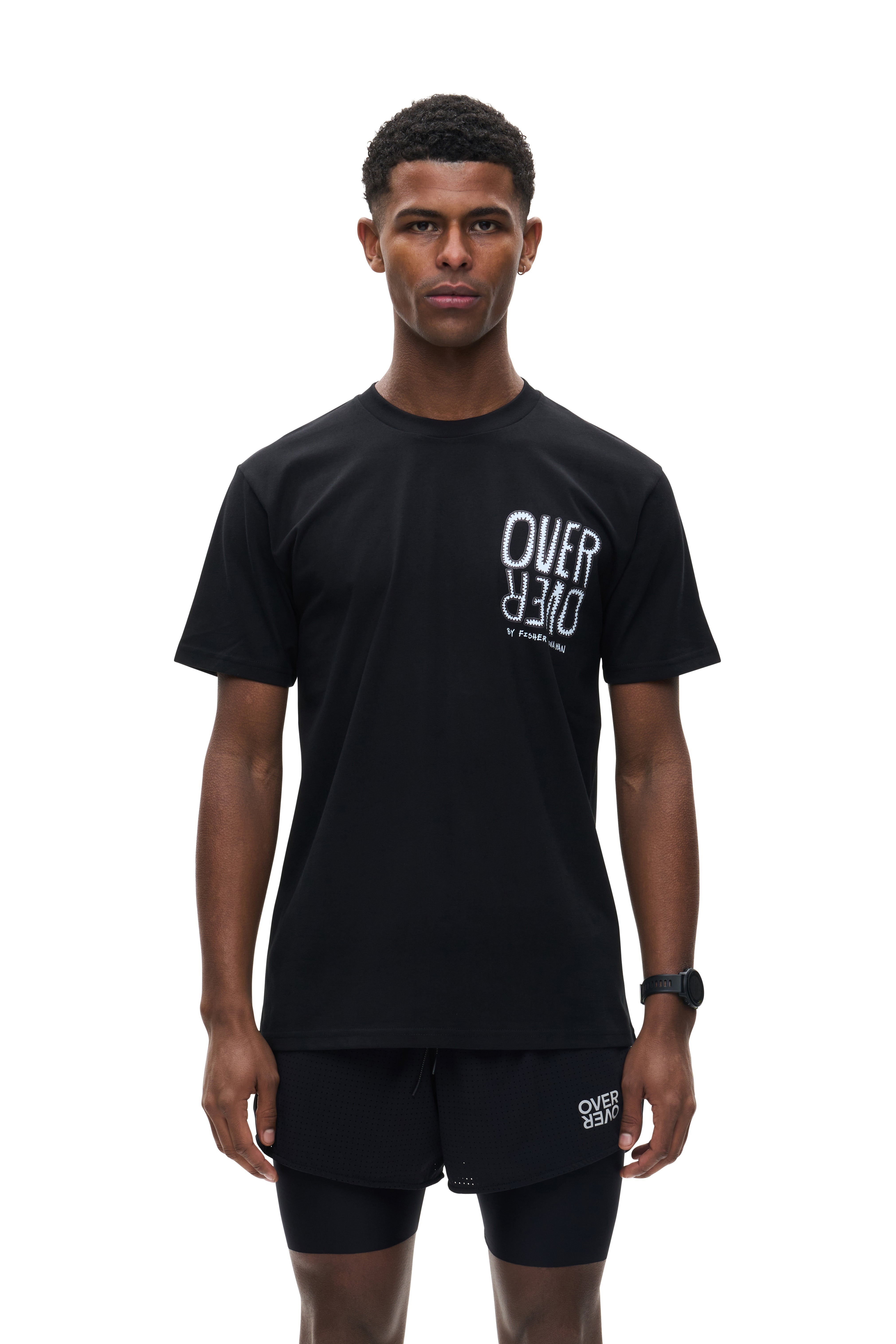 OVER OVER｜EASY TEE MIND BODY FISHER "BLACK"