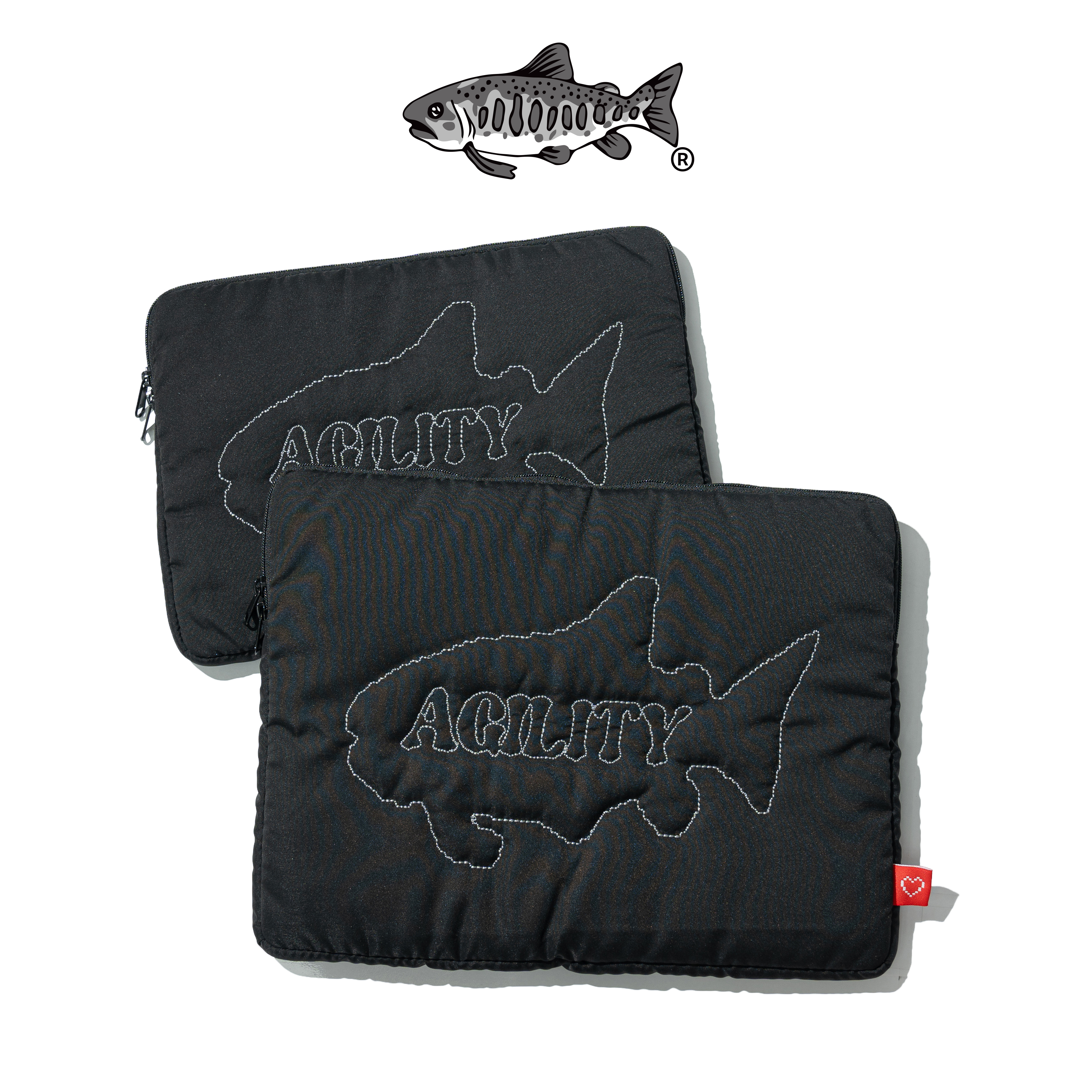 AGILITY HOUSE Quilting Laptop Sleeve "BLACK" 全黑 絎縫筆電包 [AH-L]