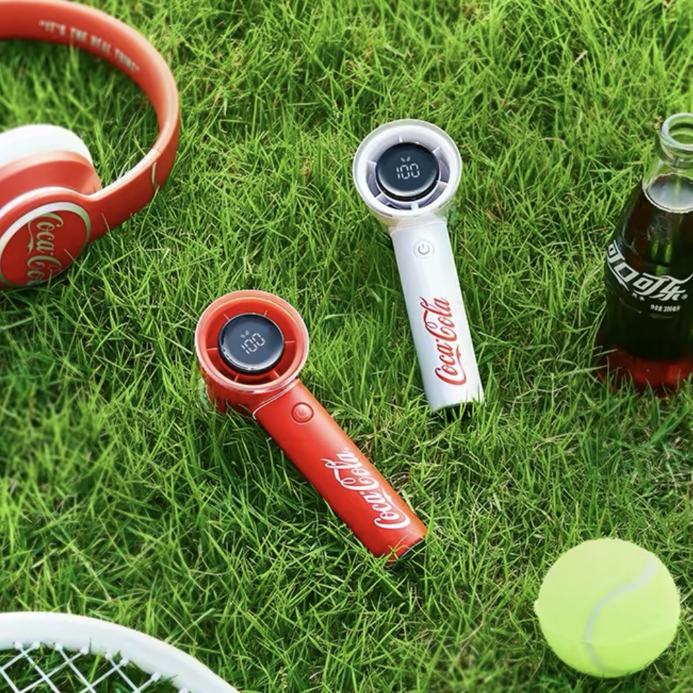 COCA COLA 可口可樂 小電扇 高速手持小風扇 戶外露營登山 風扇大 風力100檔