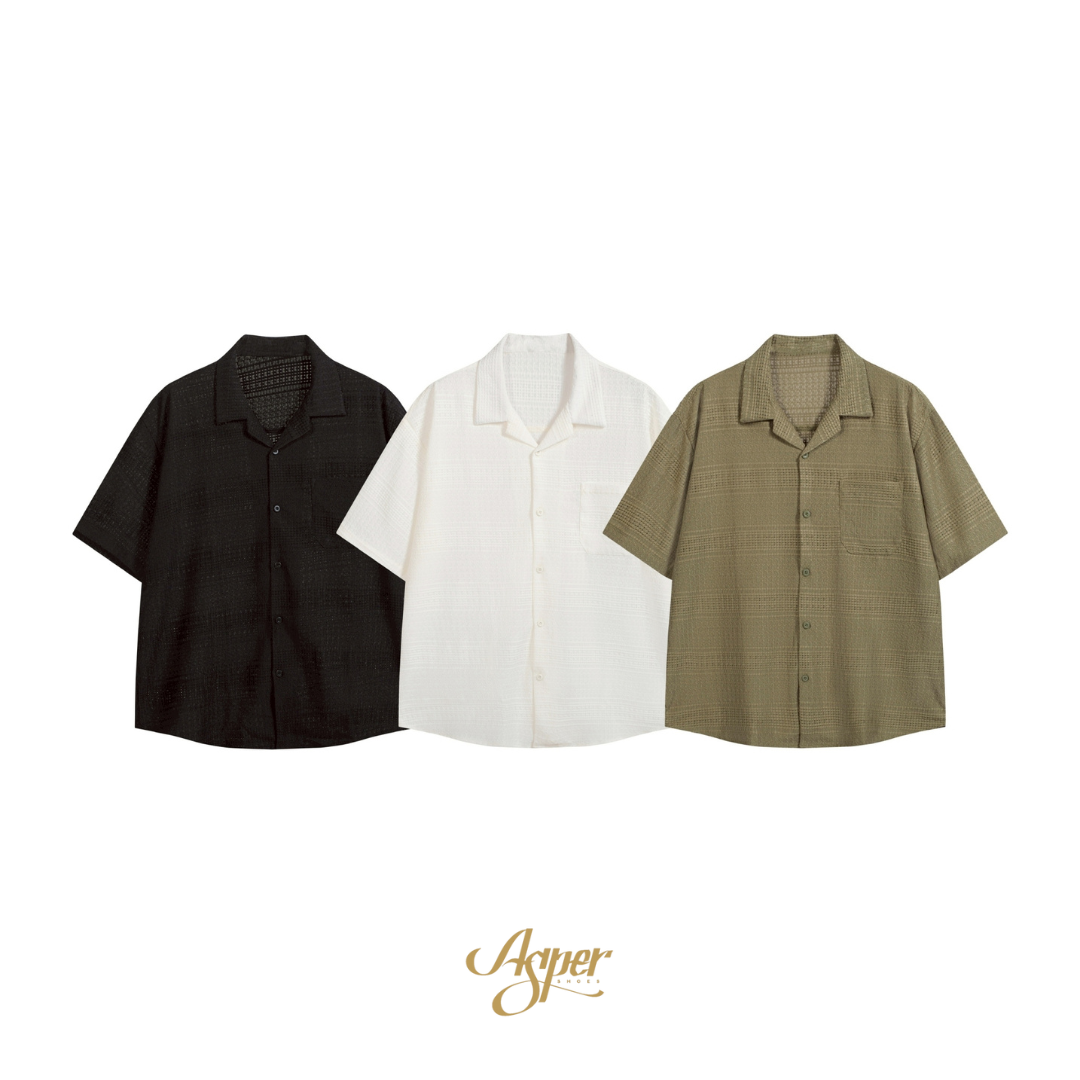 SBG 微鏤空寬鬆短袖襯衫 SB552