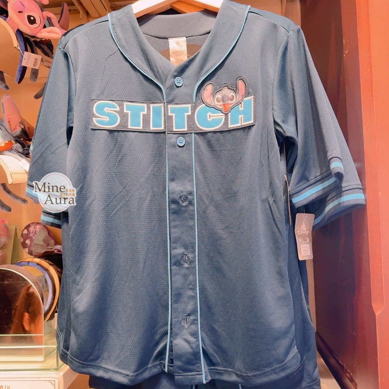 史迪奇 Stitch 圖案 棒球襯衫 上衣 星際寶貝 Lilo & Stitch -香港迪士尼樂園