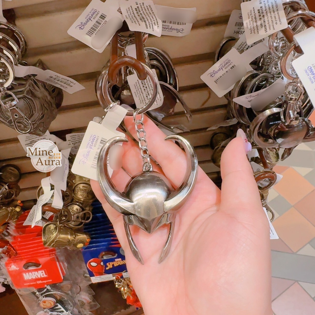 洛基 Loki 頭冠 頭套 造型 鑰匙圈 吊飾 漫威 Marvel -香港迪士尼樂園