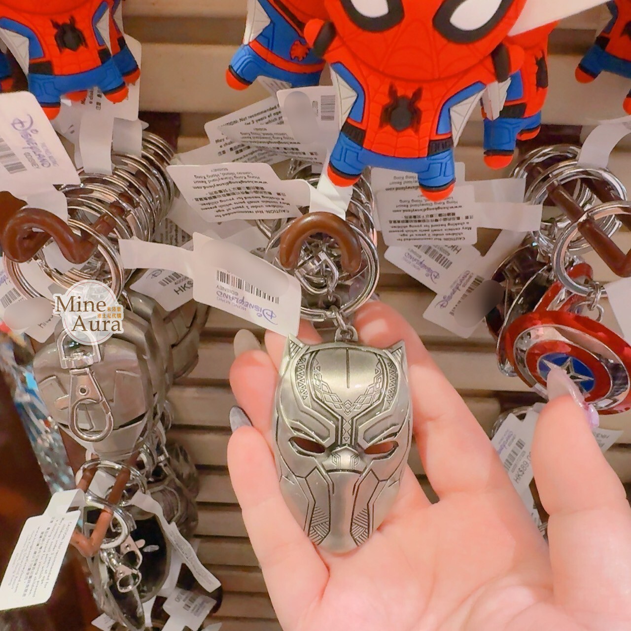 黑豹 Black Panther 面具 造型 鑰匙圈 吊飾 漫威 Marvel -香港迪士尼樂園