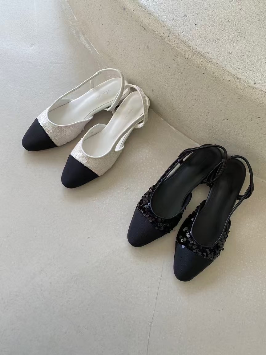 Mermaids tweed slingback flats