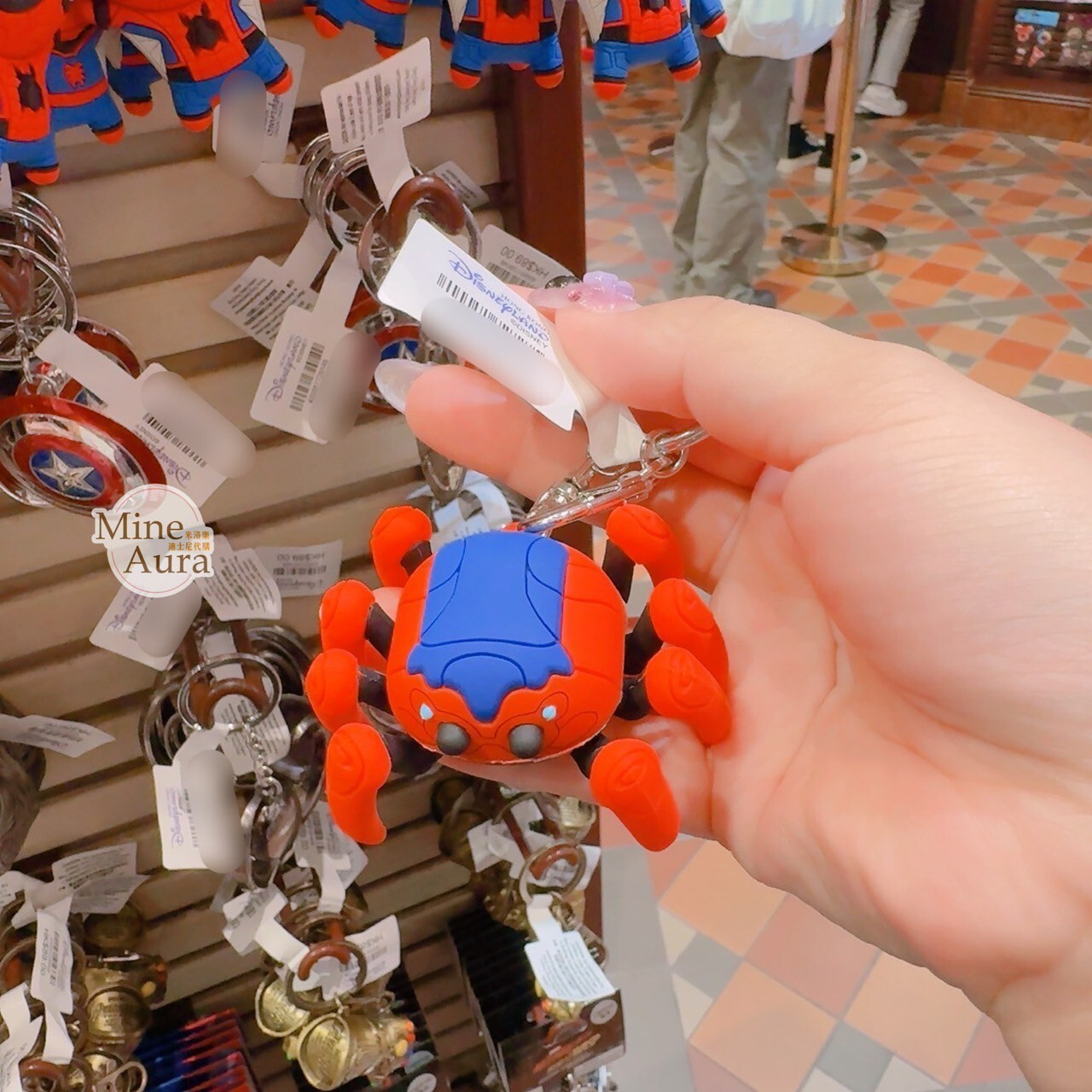 Q版 機器蜘蛛 蜘蛛人 Spider-Man 造型 鑰匙圈 吊飾 漫威 Marvel -香港迪士尼樂園