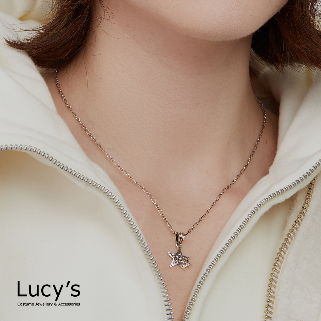 925純銀 星夢點點 硫化項鍊 (122378)