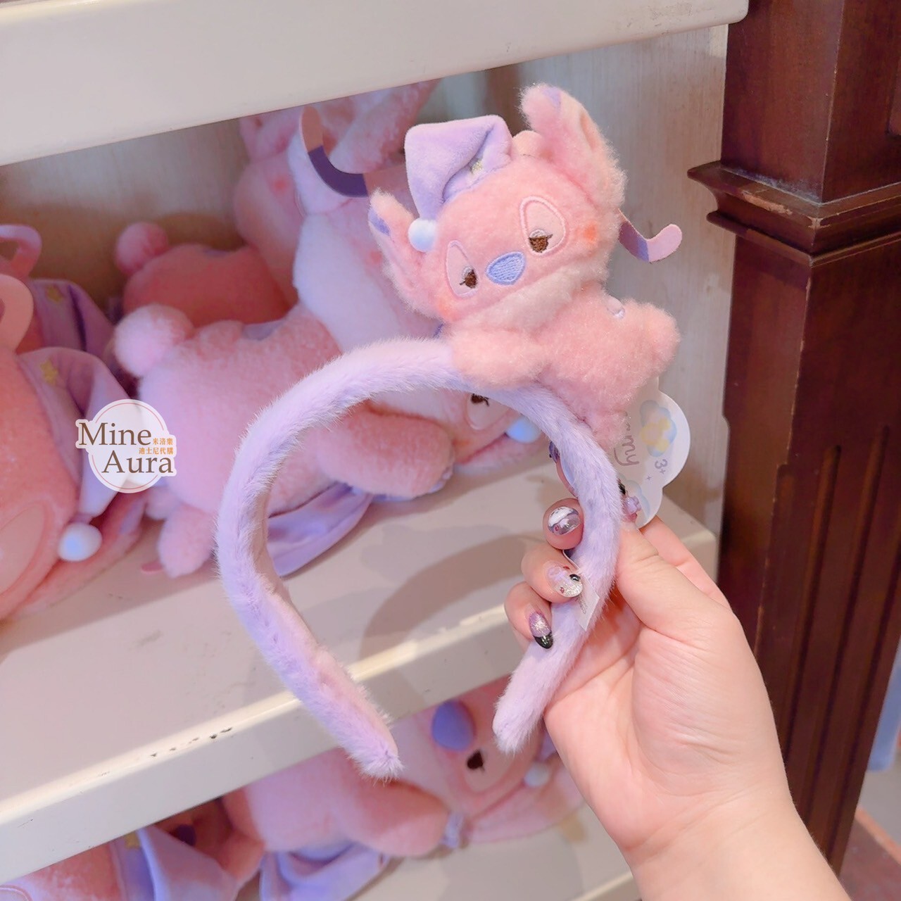 Dreamy Afternoon 系列 安琪拉 Angel 趴姿 趴趴 絨毛造型 髮圈 髮箍 星際寶貝 Lilo & Stitch -香港迪士尼樂園