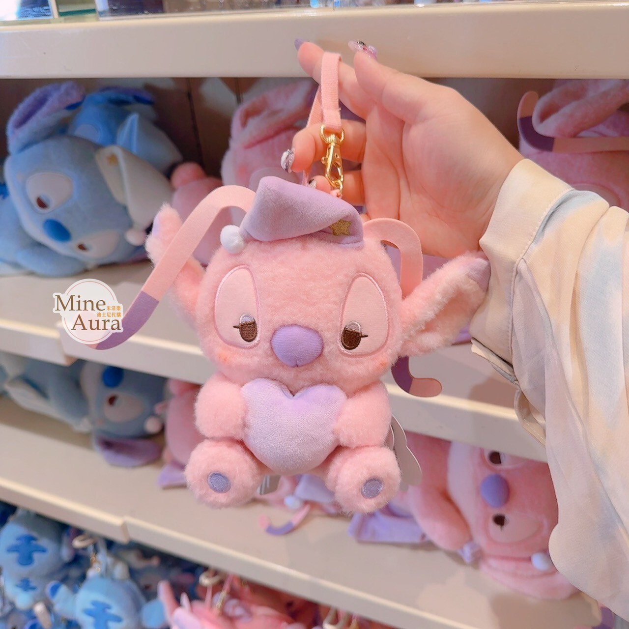 Dreamy Afternoon 系列 安琪拉 Angel 絨毛 零錢掛包 零錢包 星際寶貝 Lilo & Stitch -香港迪士尼樂園