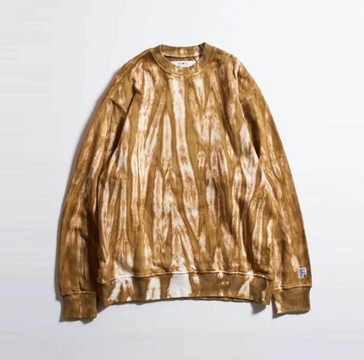 LAST PCS ON SALE: FDMTL JAPAN TIE DYE SWEAT L/S - BROWN SIZE 3 PRE ORDER ITEM (預訂中)