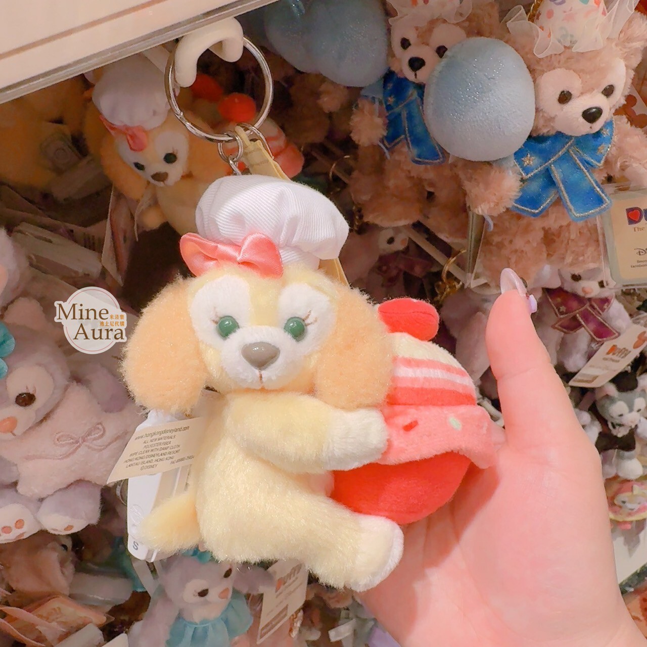 可琦安 餅乾 CookieAnn 抱甜點 造型 絨毛 坐姿 吊飾 鑰匙圈 -香港迪士尼樂園