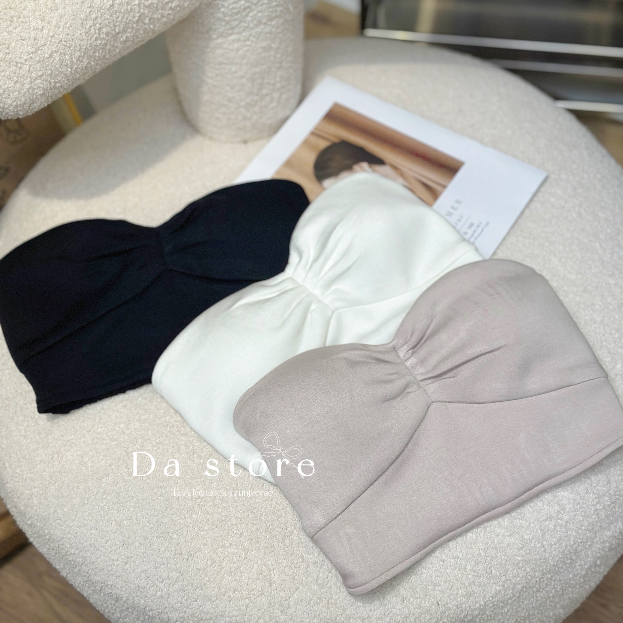 桃心領胸墊平口BRATOP/三色