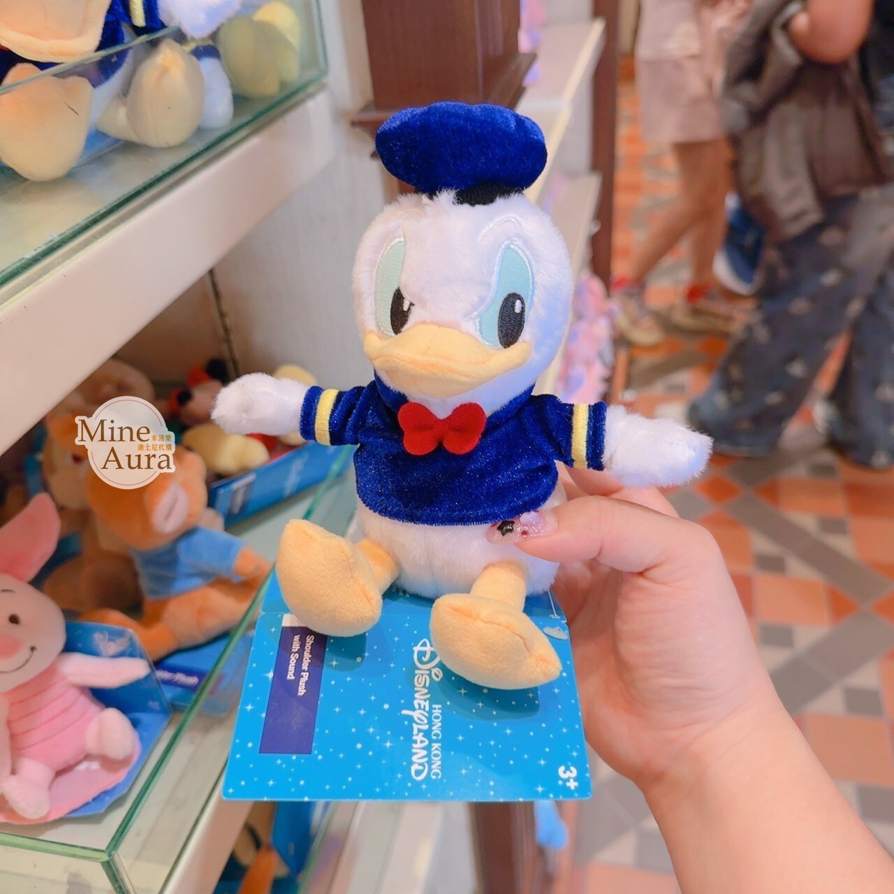 (現貨) 唐老鴨 Donald 生氣表情 絨面水手服造型 可發聲設計 磁鐵 坐肩 絨毛 娃娃 公仔 -香港迪士尼樂園