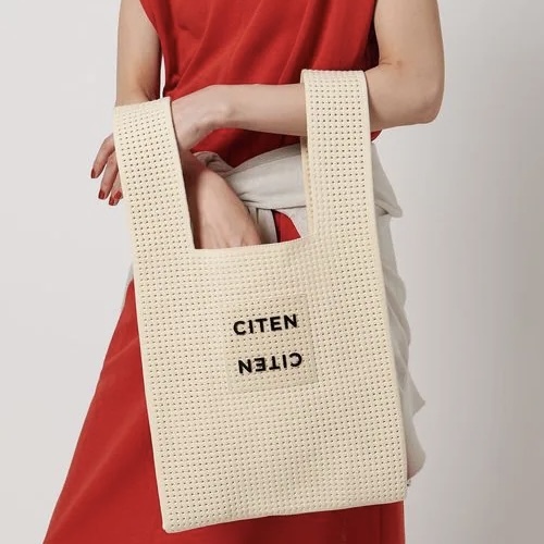 CITEN 夏季針織 手提袋 透明標誌 購物袋 日本代購 包包 袋子