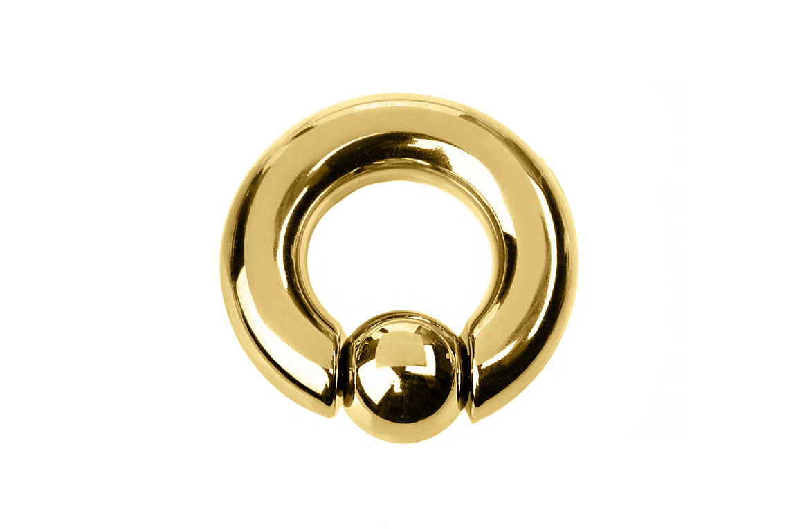 Prince Albert Piercing Gold Plated Captive Ring