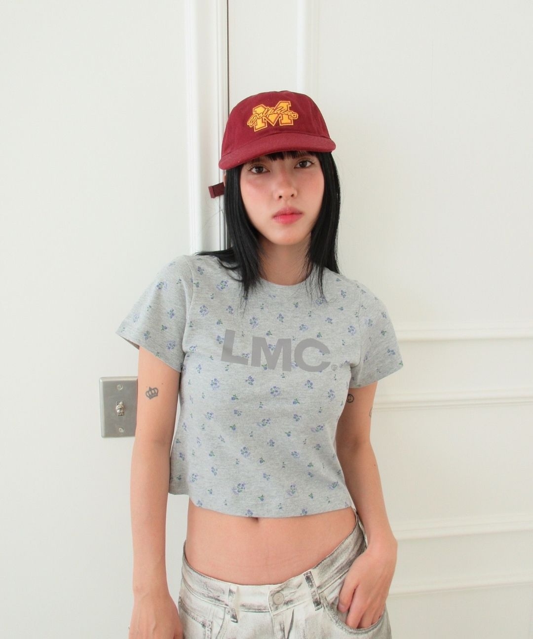 【代購】LMC WM OG CROPPED TEE flower 花花圖案 短袖 短T 0LM45STS892
