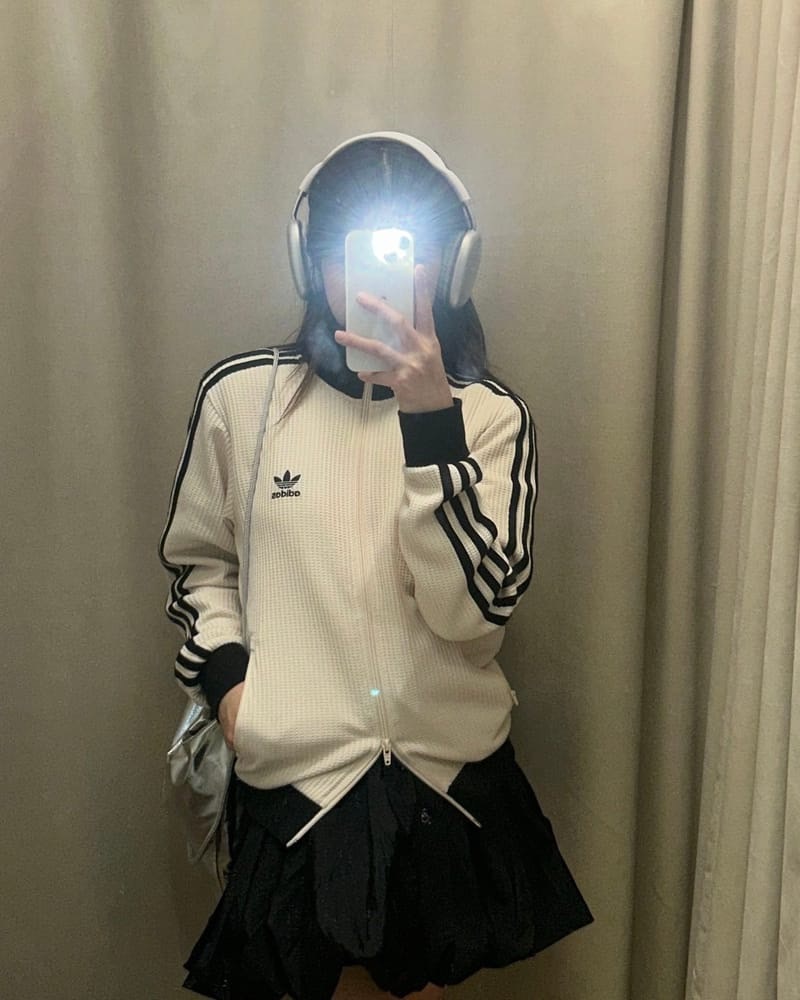 ADIDAS WAFFLE BBTT 立領華夫格針織外套