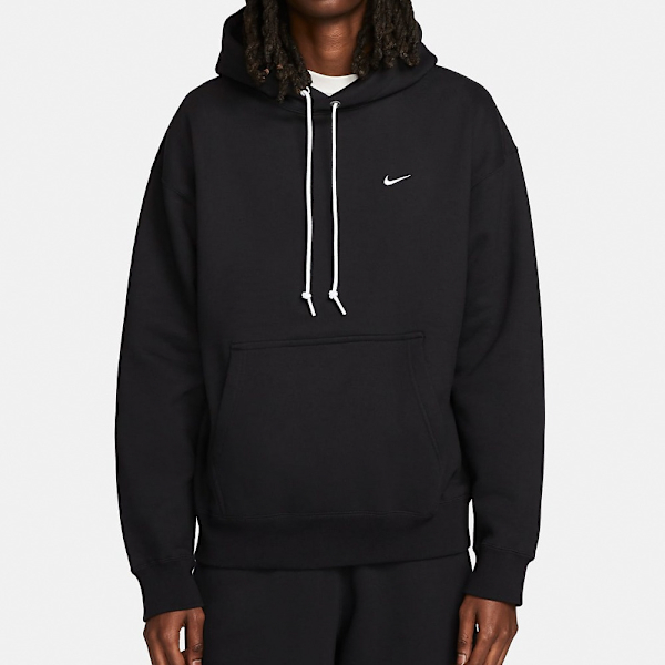 NIKE 帽T M NK SOLO SWSH 黑 落肩 寬鬆 內刷毛 男 DX1355-010