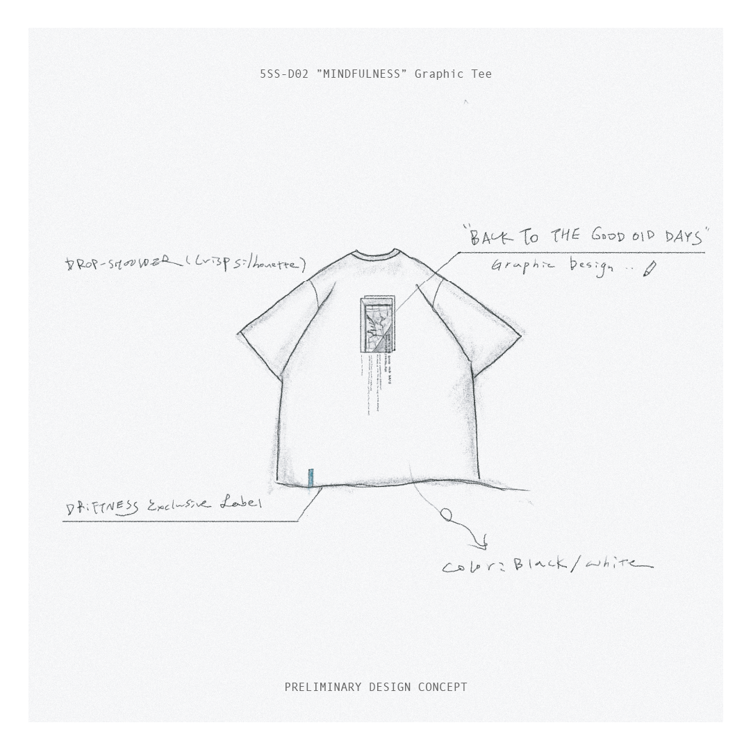 『 Pre-Sale 』DRiFTNESS｜5SS-D02 ”MINDFULNESS” 設計款圖T