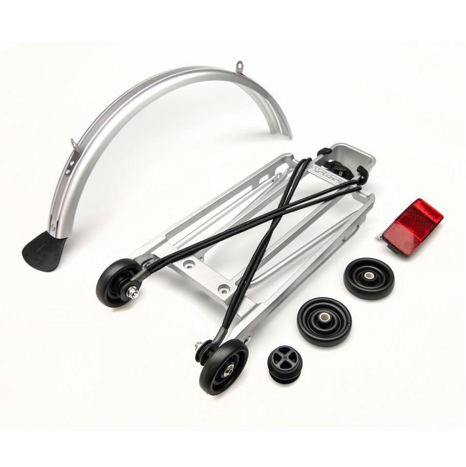Brompton 後置架套裝 (含4個滾輪 + 擋泥板) - 6mm holes