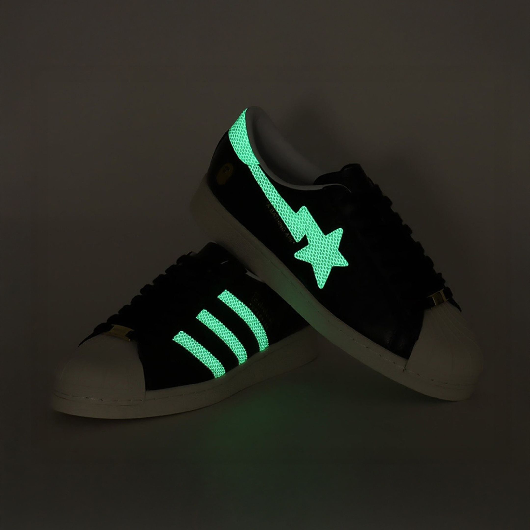 NICEDAY 代購 BAPE x Atmos x Adidas Superstar 三方 聯名 黑白 復古 猩猩 反光 螢光 JQ3666