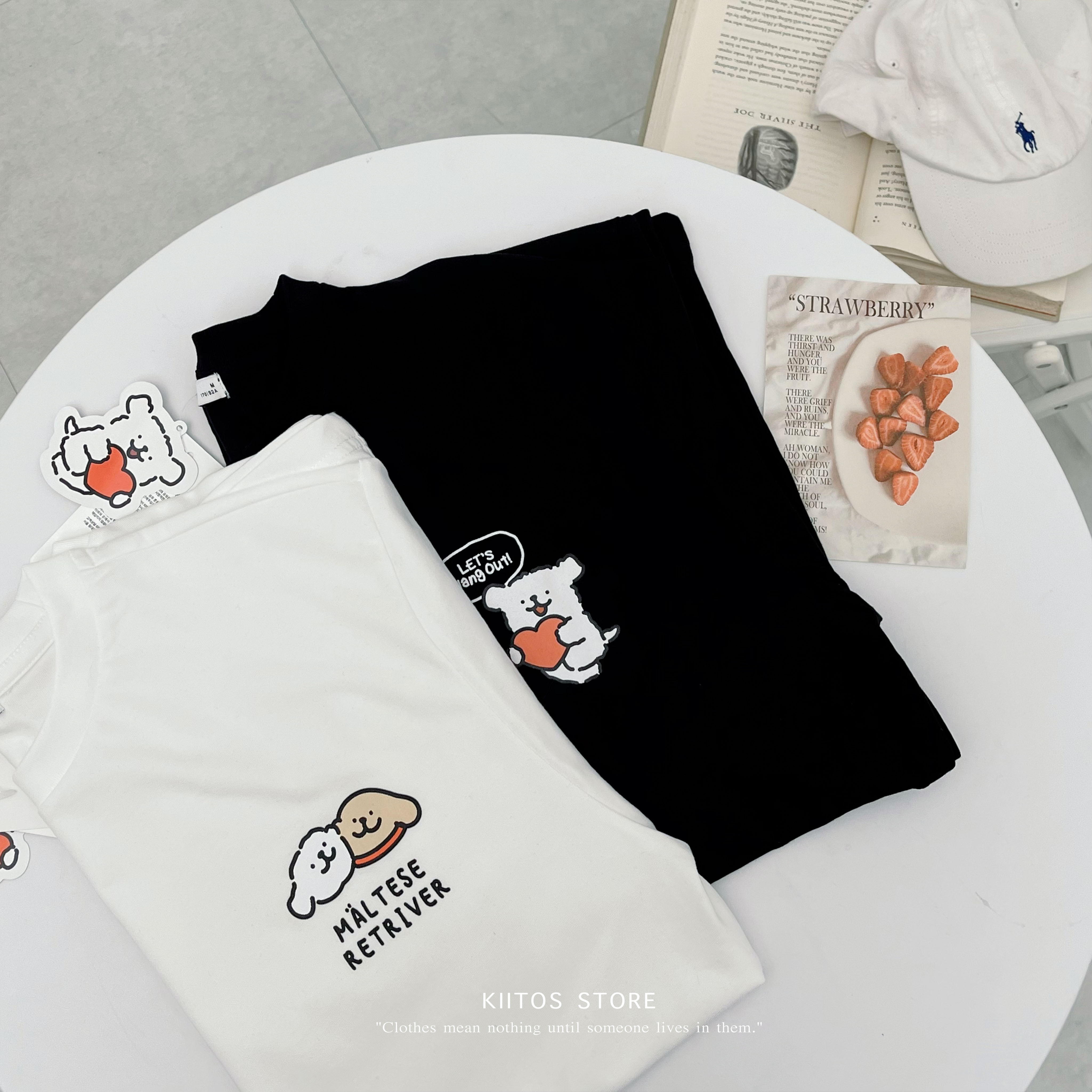 現貨 韓國代購 SPAO X MALTESE 線條小狗 短袖T恤