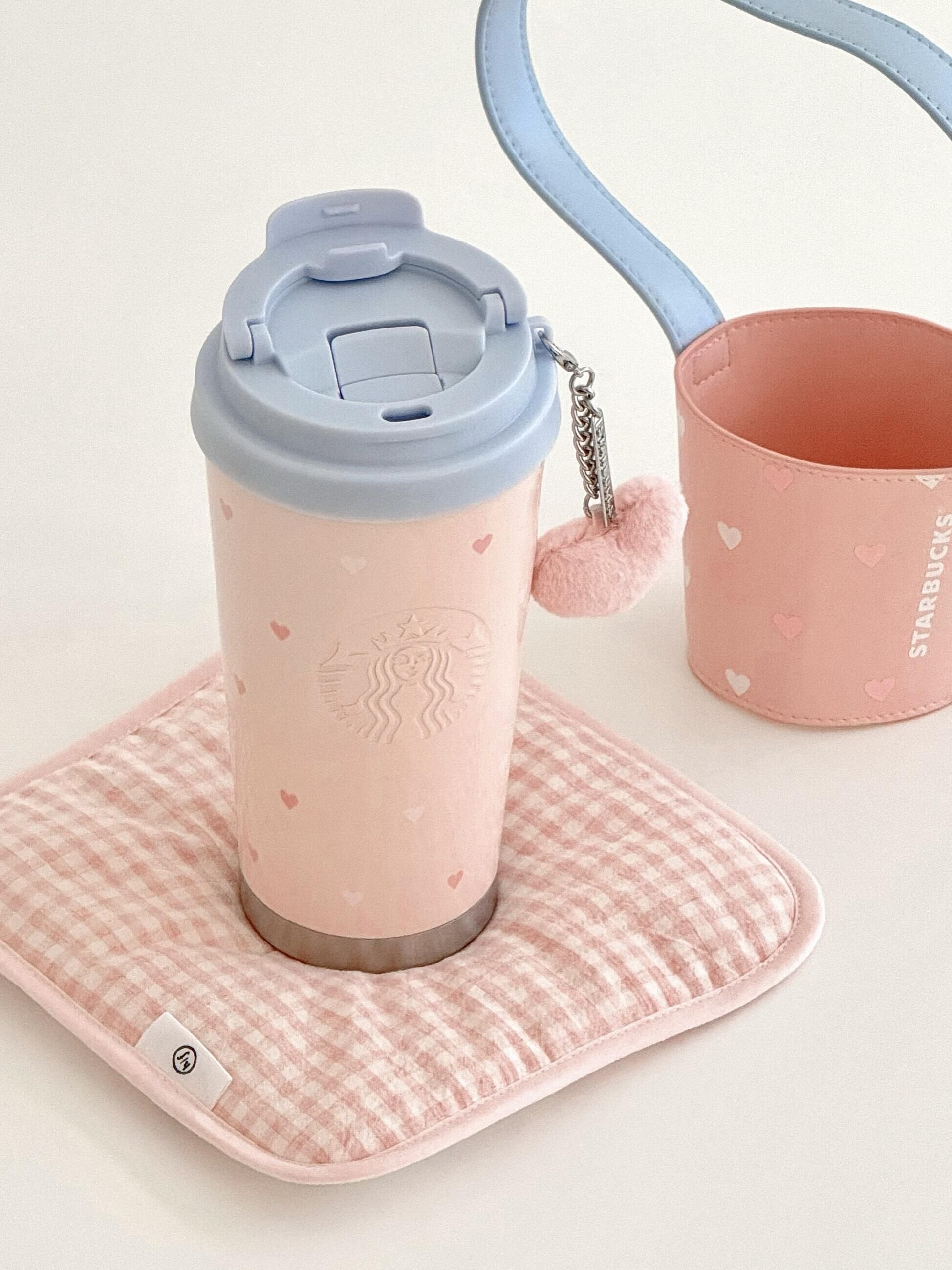 Starbucks 星巴克 官方正版 星動告白系列 不鏽鋼保溫杯 473ML 淡粉 淡藍 愛心 520限定 保溫杯 隨行杯/預購