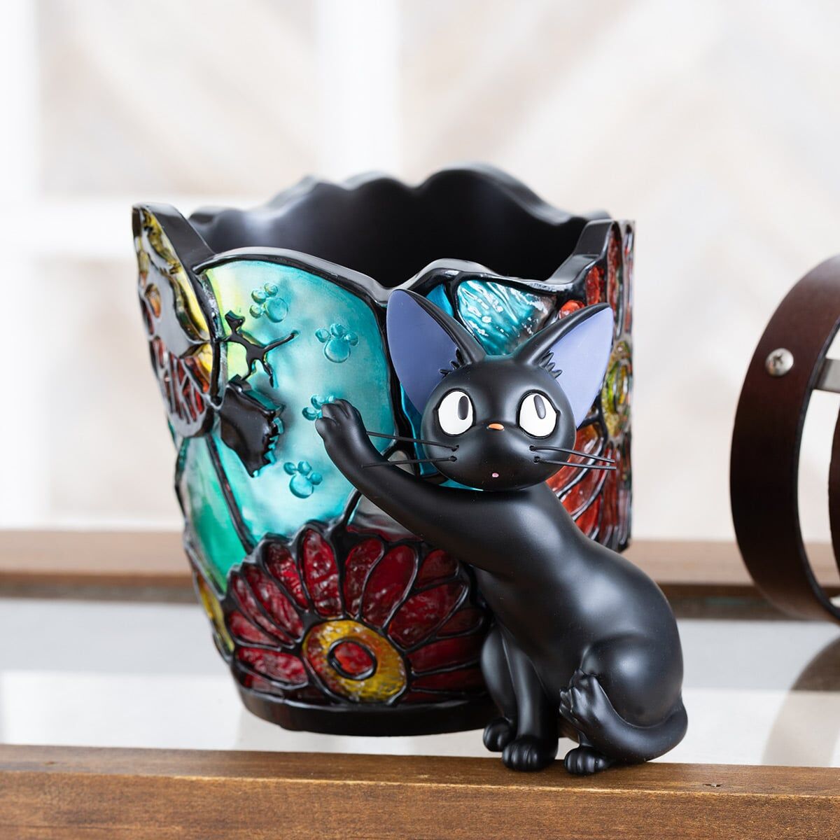 立體場景多用收納盒 魔女宅急便 彩繪玻璃花朵