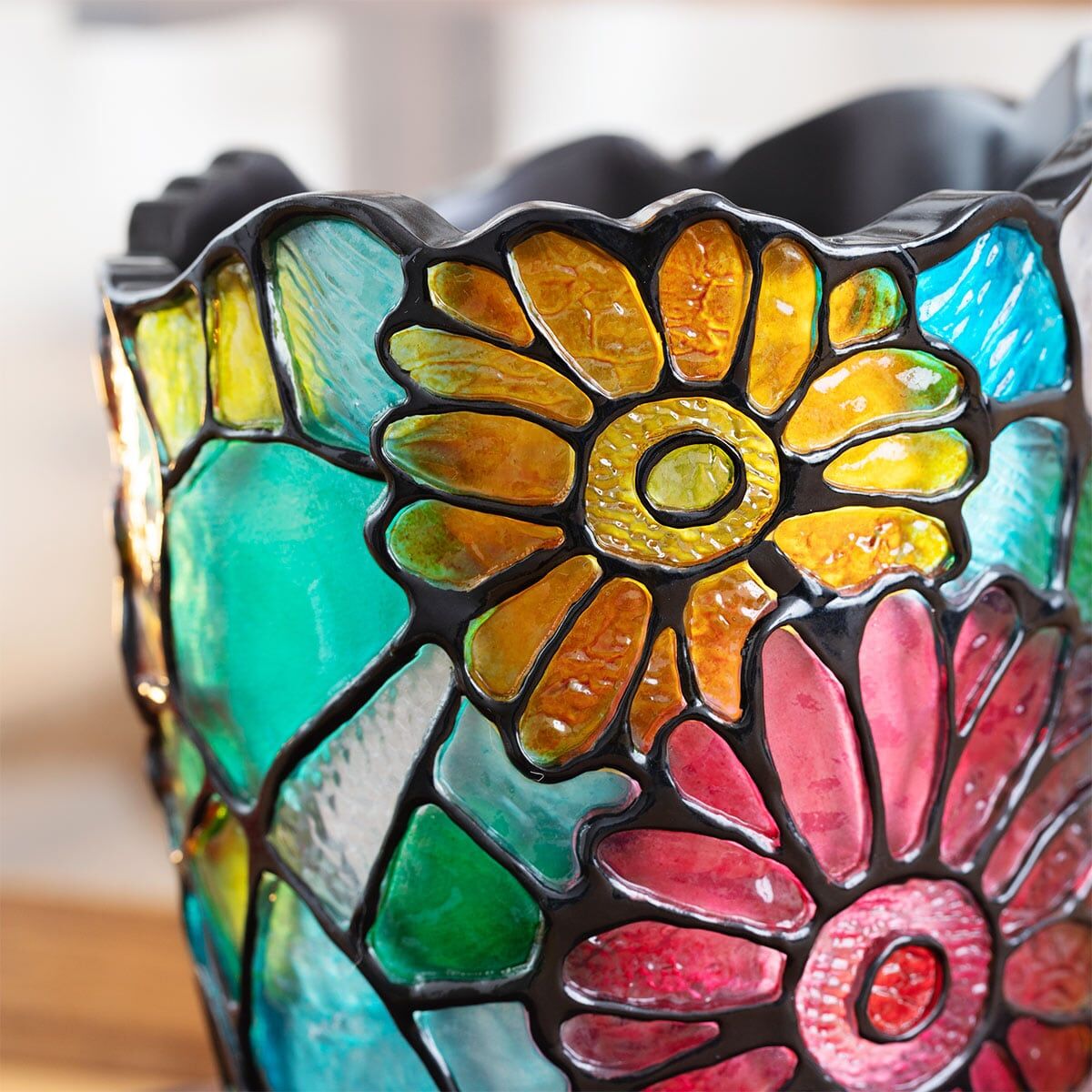 立體場景多用收納盒魔女宅急便彩繪玻璃花朵