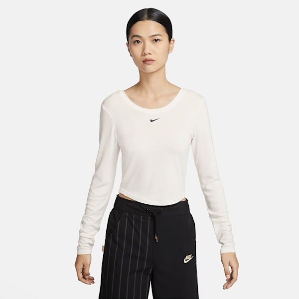 NIKE 長袖 AS W NSW 白色 LOGO 白色 運動 休閒 上衣 女 FN3662-133