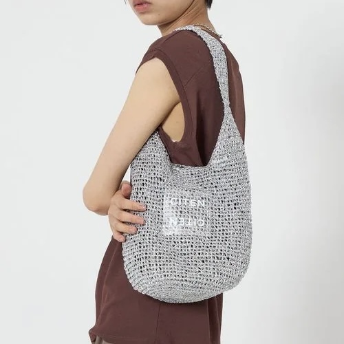 CITEN 針織單肩包 手提袋 透明標誌 日本代購