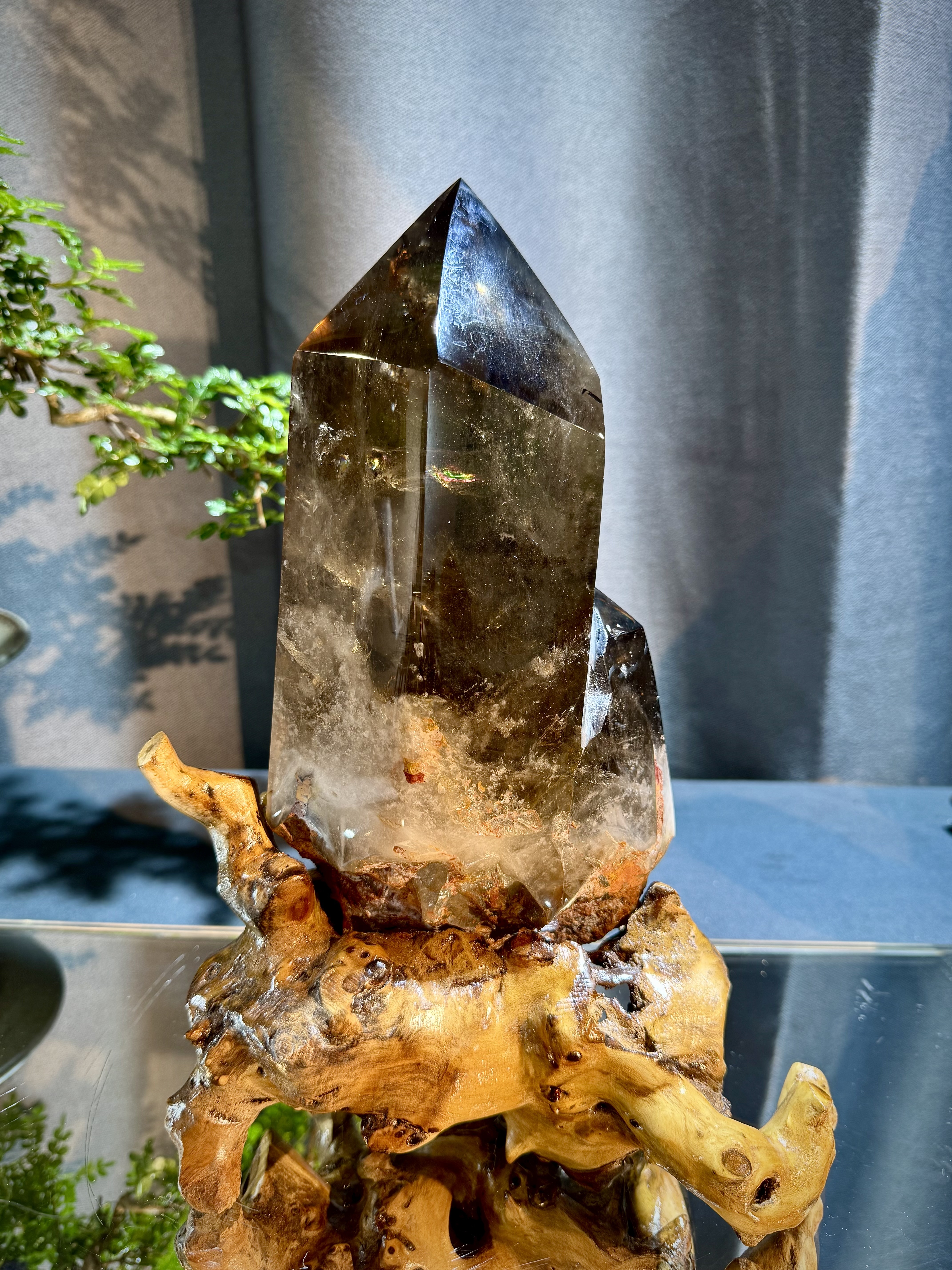 巴西茶黃水晶原石擺件 5400