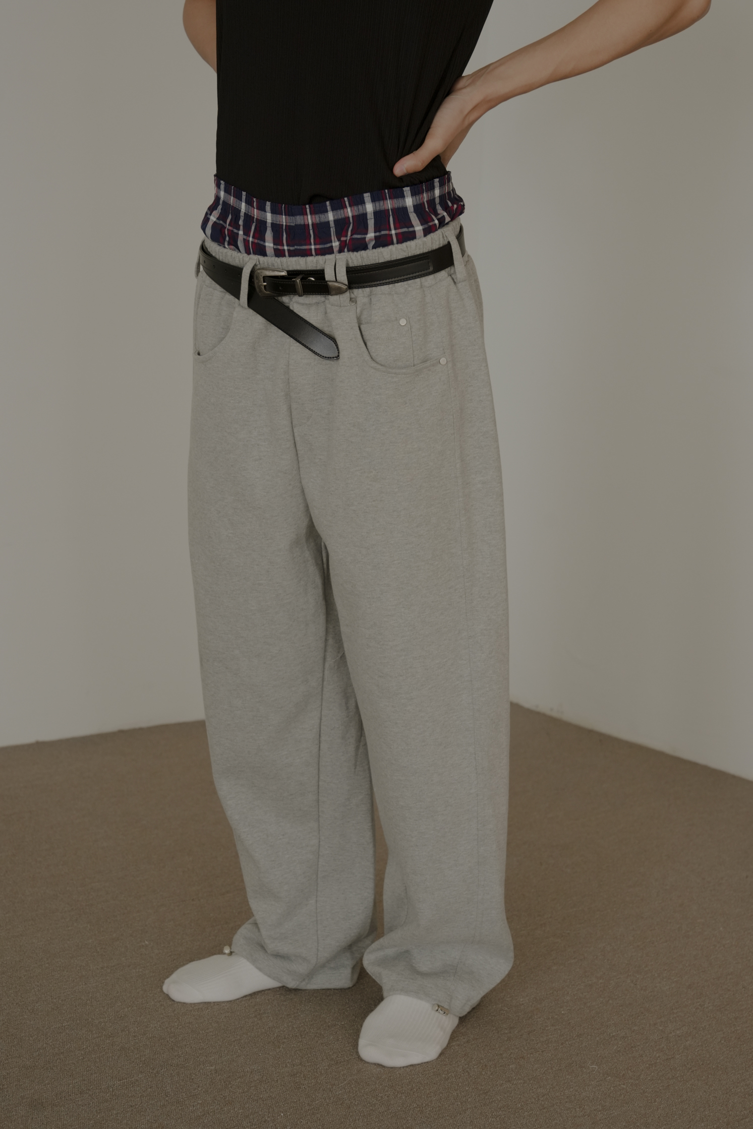 Belt Double Breasted Pants #長褲