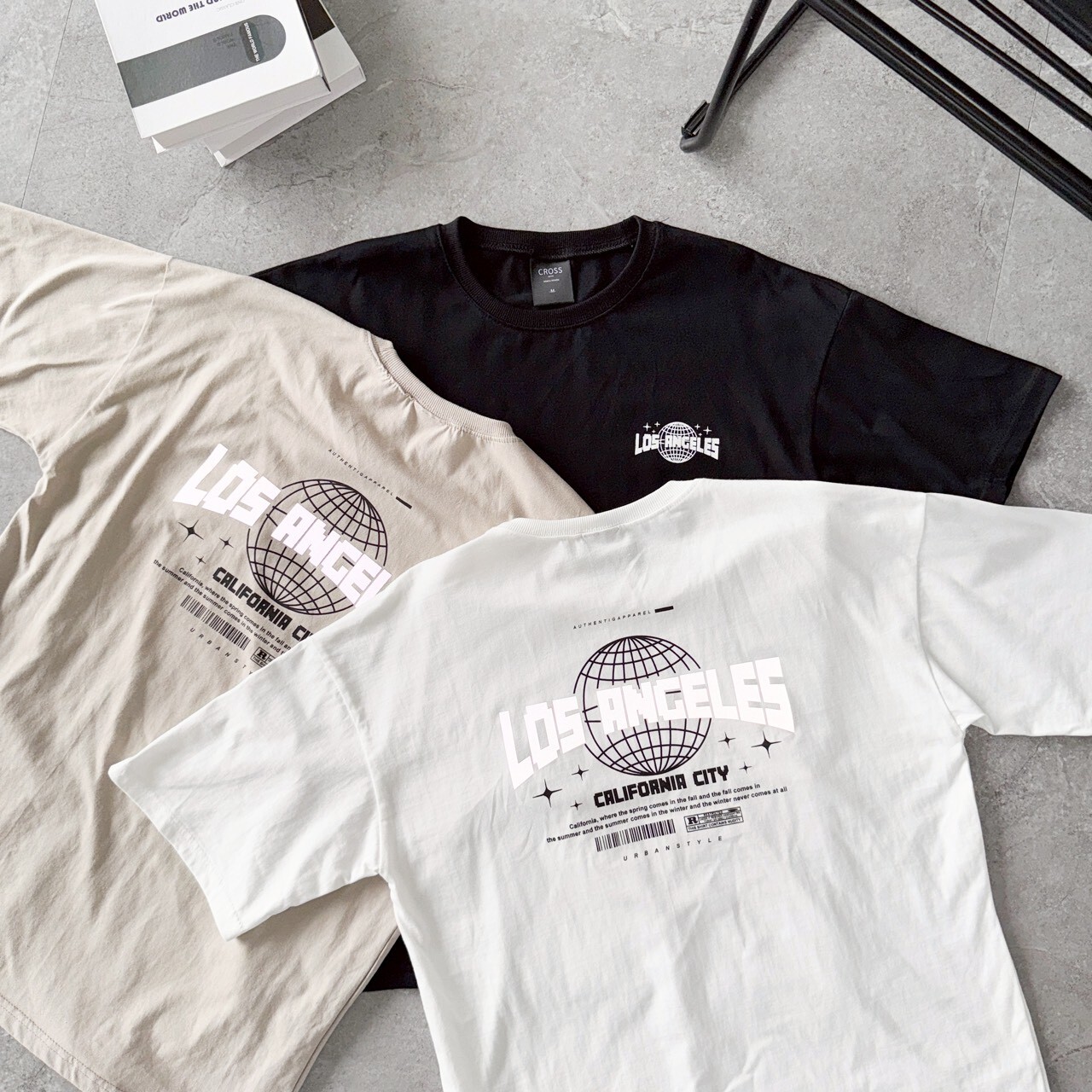 自訂款 LOS ANGELES 反光字母印花短T im18908