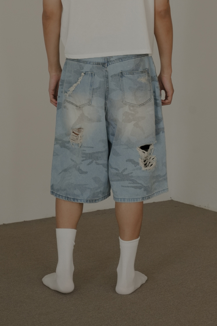 Camo Bermuda Denim #七分褲