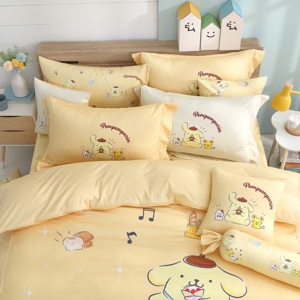 布丁狗床包兩用被組｜精梳棉｜野餐款