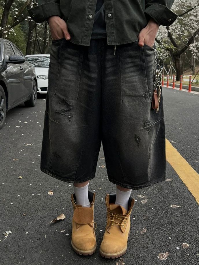 洗水牛仔短褲 P3072