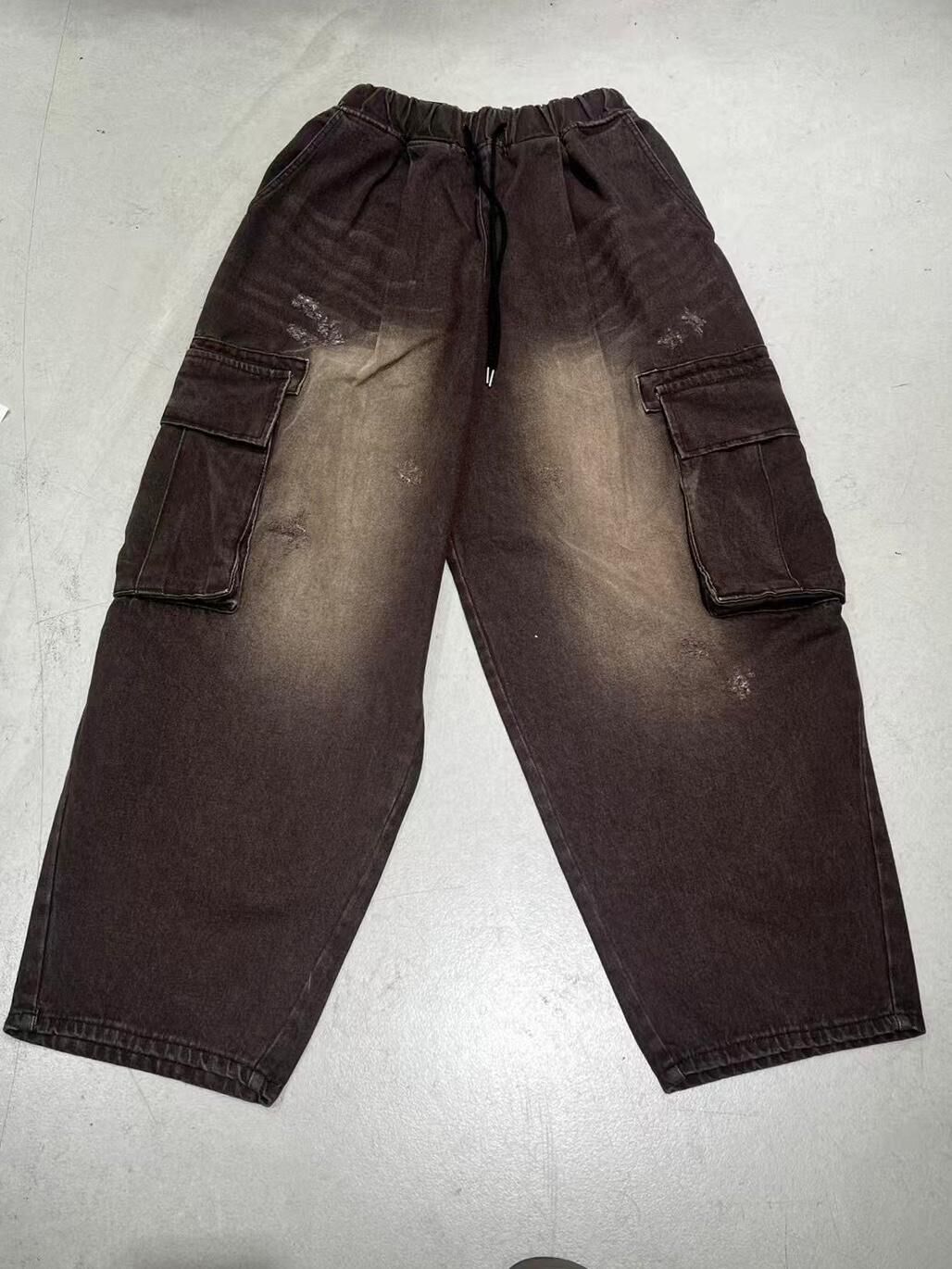 洗水工裝鬆身牛仔褲 P3076