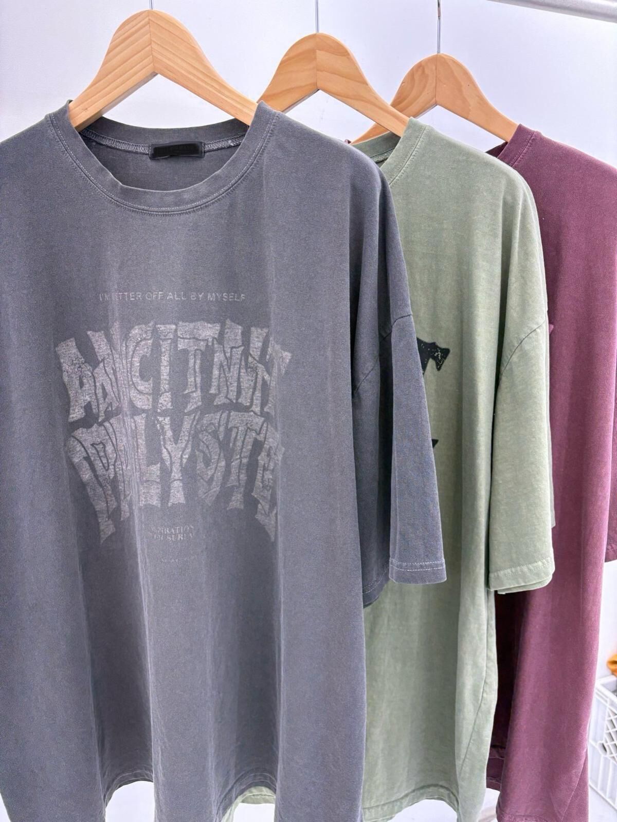 OverSize洗水英文字短袖Tee T5680