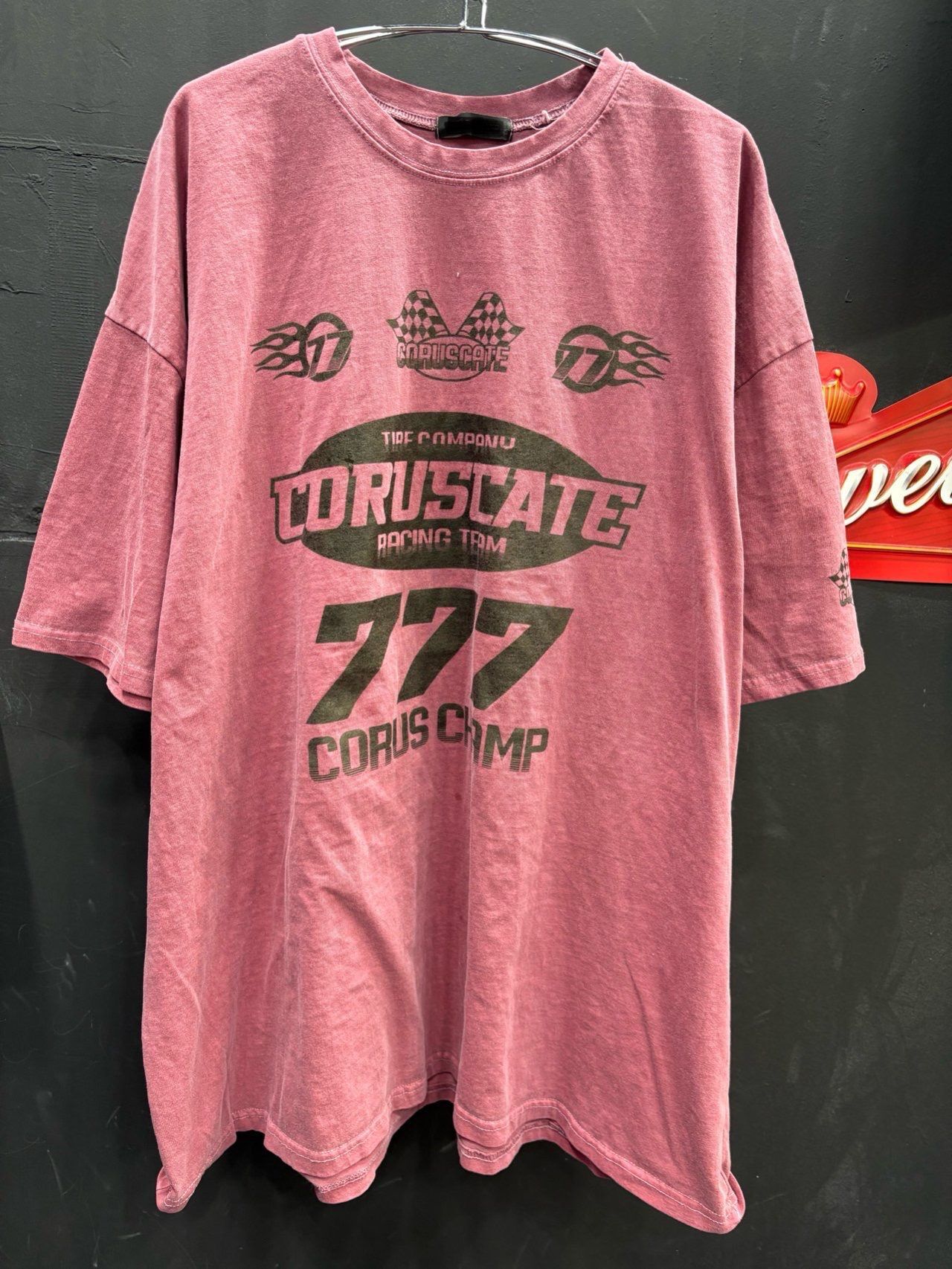 OverSize洗水英文字圖案短袖Tee T5683